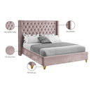  Color_Pink  Size_King  -- Barolo Pink Velvet Upholstered King Bed IMAGE 9