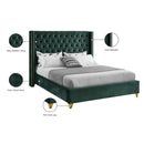  Color_Green  Size_Queen  -- Barolo Green Velvet Upholstered Queen Bed IMAGE 9