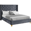 Meridian Barolo Queen Upholstered Platform Bed BaroloGrey-Q IMAGE 1