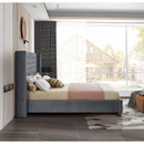  Color_Grey  Size_Queen  -- Barolo Grey Velvet Upholstered Queen Bed IMAGE 5