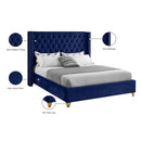  Color_Navy  Size_Queen  -- Barolo Navy Velvet Upholstered Queen Bed IMAGE 9