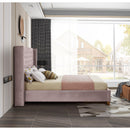  Color_Pink  Size_Queen  -- Barolo Pink Velvet Upholstered Queen Bed IMAGE 5
