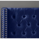  Color_Navy  Size_Twin  -- Barolo Navy Velvet Upholstered Twin Bed IMAGE 3
