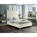  Color_Cream  Size_King  -- Candace Cream Velvet Upholstered King Bed IMAGE 2