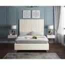  Color_Cream  Size_King  -- Candace Cream Velvet Upholstered King Bed IMAGE 4