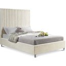  Color_Cream  Size_Queen  -- Candace Cream Velvet Upholstered Queen Bed IMAGE 1