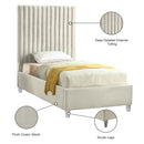  Color_Cream  Size_Twin  -- Candace Cream Velvet Upholstered Twin Bed IMAGE 5