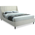  Color_Cream  Size_Full  -- Eva Cream Velvet Upholstered Full Bed IMAGE 1