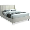  Color_Cream  Size_Full  -- Eva Cream Velvet Upholstered Full Bed IMAGE 1