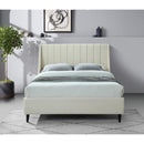  Color_Cream  Size_Full  -- Eva Cream Velvet Upholstered Full Bed IMAGE 4