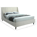Meridian Eva Cream Velvet Full Bed IMAGE 8