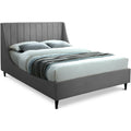  Color_Grey  Size_Full  -- Eva Grey Velvet Upholstered Full Bed IMAGE 1