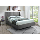  Color_Grey  Size_Full  -- Eva Grey Velvet Upholstered Full Bed IMAGE 2