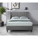  Color_Grey  Size_Full  -- Eva Grey Velvet Upholstered Full Bed IMAGE 4