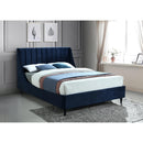  Color_Navy  Size_Full  -- Eva Navy Velvet Upholstered Full Bed IMAGE 2