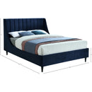 Meridian Eva Navy Velvet Full Bed IMAGE 8