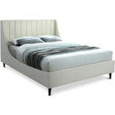  Color_Cream  Size_King  -- Eva Cream Velvet Upholstered King Bed IMAGE 1