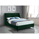  Color_Black/ Green  Size_King  -- Eva Green Velvet Upholstered King Bed IMAGE 2