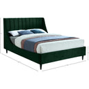  Color_Black/ Green  Size_King  -- Eva Green Velvet Upholstered King Bed IMAGE 8