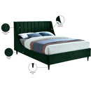  Color_Black/ Green  Size_King  -- Eva Green Velvet Upholstered King Bed IMAGE 9