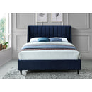  Color_Navy  Size_King  -- Eva Navy Velvet Upholstered King Bed IMAGE 4
