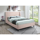  Color_Pink  Size_King  -- Eva Pink Velvet Upholstered King Bed IMAGE 2