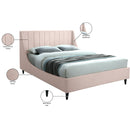 Meridian Eva Pink Velvet King Bed IMAGE 9
