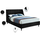  Color_Black  Size_Queen  -- Eva Black Velvet Upholstered Queen Bed IMAGE 9