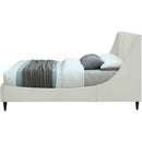  Color_Cream  Size_Queen  -- Eva Cream Velvet Upholstered Queen Bed IMAGE 5