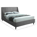  Color_Grey  Size_Queen  -- Eva Grey Velvet Upholstered Queen Bed IMAGE 8