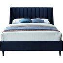  Color_Navy  Size_Queen  -- Eva Navy Velvet Upholstered Queen Bed IMAGE 3