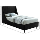  Color_Black  Size_Twin  -- Eva Black Velvet Upholstered Twin Bed IMAGE 8