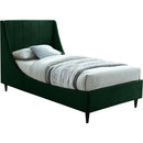 Meridian Eva Twin Upholstered Platform Bed EvaGreen-T IMAGE 1