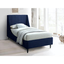  Color_Navy  Size_Twin  -- Eva Navy Velvet Upholstered Twin Bed IMAGE 2