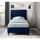  Color_Navy  Size_Twin  -- Eva Navy Velvet Upholstered Twin Bed IMAGE 4