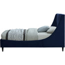  Color_Navy  Size_Twin  -- Eva Navy Velvet Upholstered Twin Bed IMAGE 5