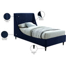  Color_Navy  Size_Twin  -- Eva Navy Velvet Upholstered Twin Bed IMAGE 9