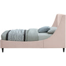  Color_Pink  Size_Twin  -- Eva Pink Velvet Upholstered Twin Bed IMAGE 5