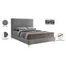  Color_Gold/ Grey  Size_Full  -- Geri Grey Velvet Upholstered Full Bed IMAGE 16