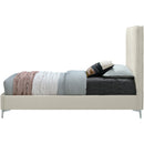 Meridian Geri Cream Velvet King Bed IMAGE 10
