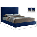  Color_Gold/ Navy  Size_King  -- Geri Navy Velvet Upholstered King Bed IMAGE 15