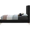 Meridian Geri Black Velvet Queen Bed IMAGE 9