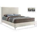  Color_Cream/ Gold  Size_Queen  -- Geri Cream Velvet Upholstered Queen Bed IMAGE 14