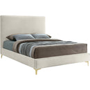 Meridian Geri Queen Upholstered Platform Bed GeriCream-Q IMAGE 1
