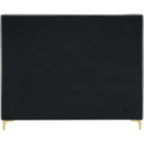 Meridian Geri Grey Velvet Queen Bed IMAGE 11