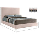  Color_Gold/ Pink  Size_Queen  -- Geri Pink Velvet Upholstered Queen Bed IMAGE 15