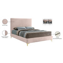  Color_Gold/ Pink  Size_Queen  -- Geri Pink Velvet Upholstered Queen Bed IMAGE 16