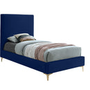 Meridian Geri Twin Upholstered Platform Bed GeriNavy-T IMAGE 1