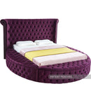  Color_Purple  Size_Full  -- Luxus Purple Velvet Upholstered Full Bed IMAGE 11