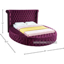  Color_Purple  Size_Full  -- Luxus Purple Velvet Upholstered Full Bed IMAGE 12